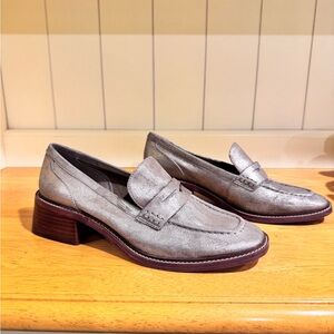Vince Camuto Metallic Silver Loafers